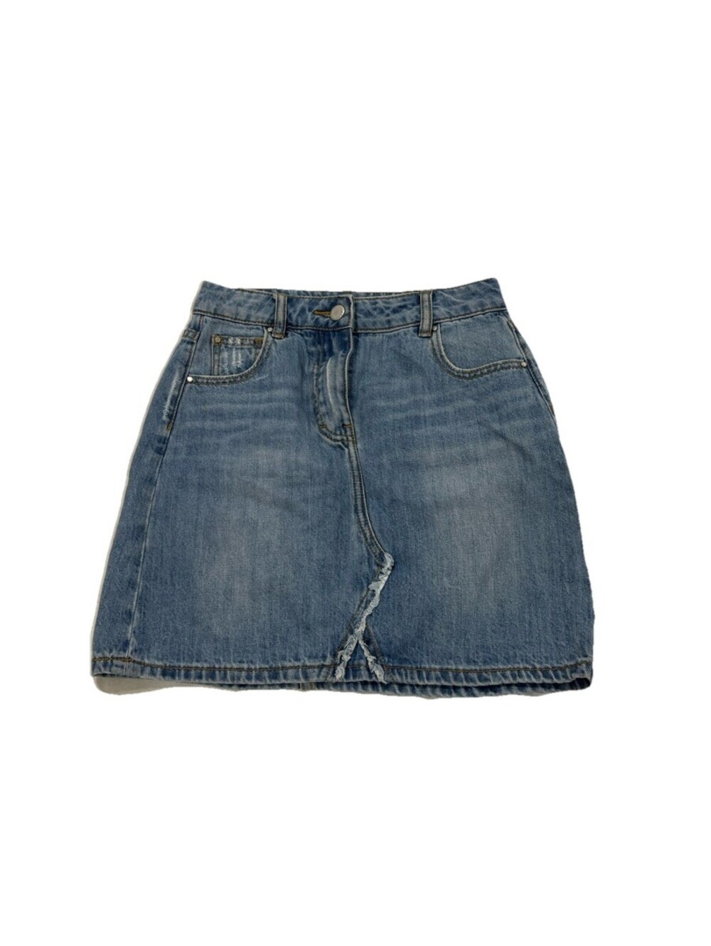 PORTMANS Blue Jean Denim Skirt With Front Slit Look Size 6